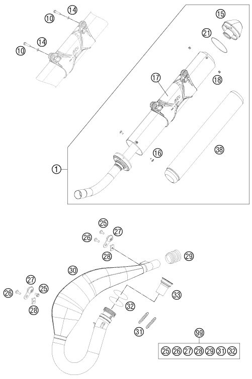 Náhled schématu EXHAUST SYSTEM