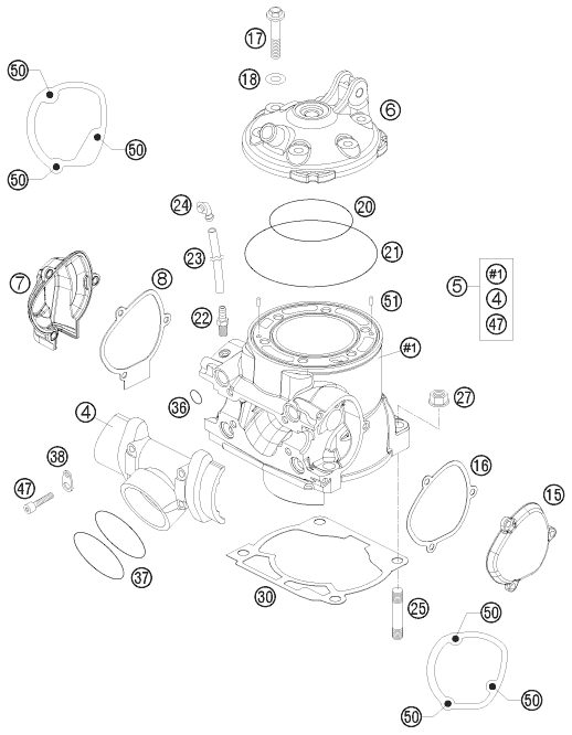 Náhled schématu CYLINDER, CYLINDER HEAD