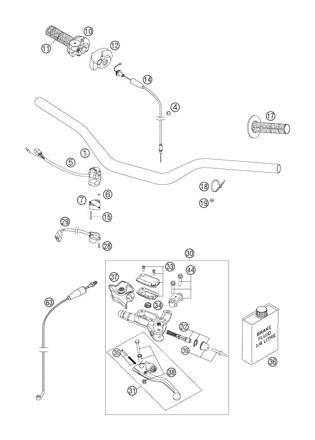 Náhled schématu HANDLEBAR, CONTROLS