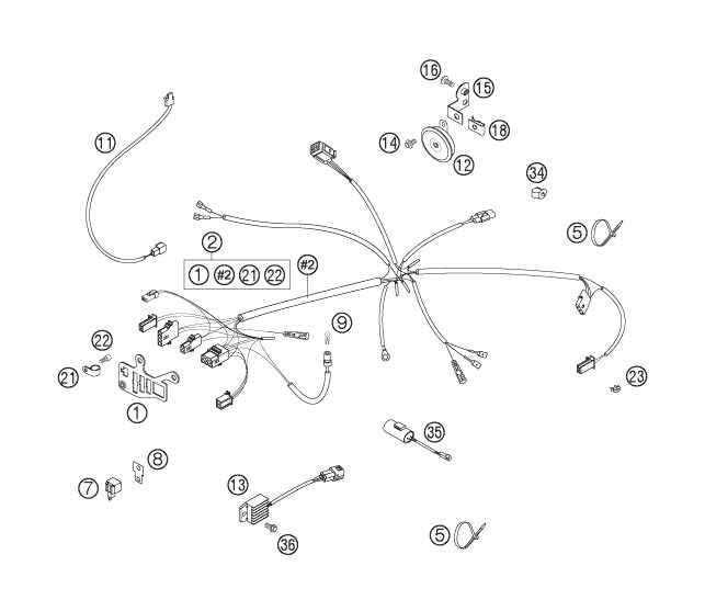 Náhled schématu WIRING HARNESS