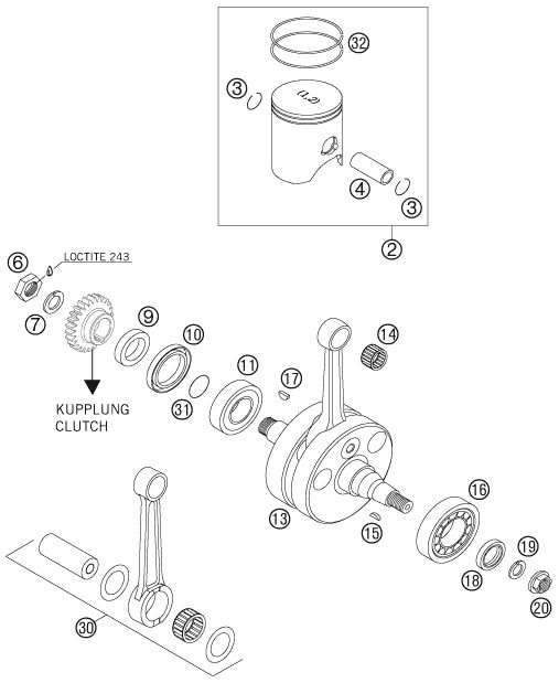 Náhled schématu CRANKSHAFT, PISTON