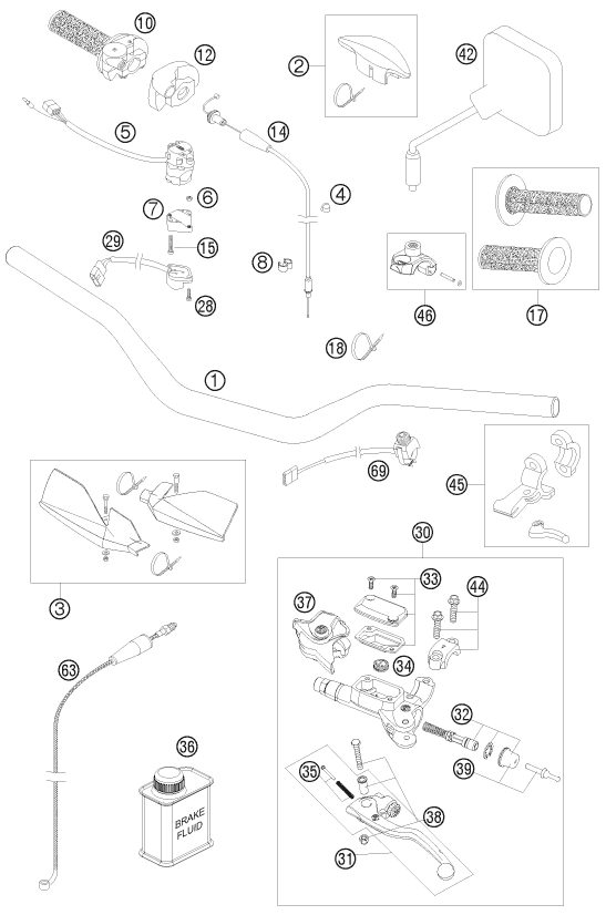 Náhled schématu HANDLEBAR, CONTROLS