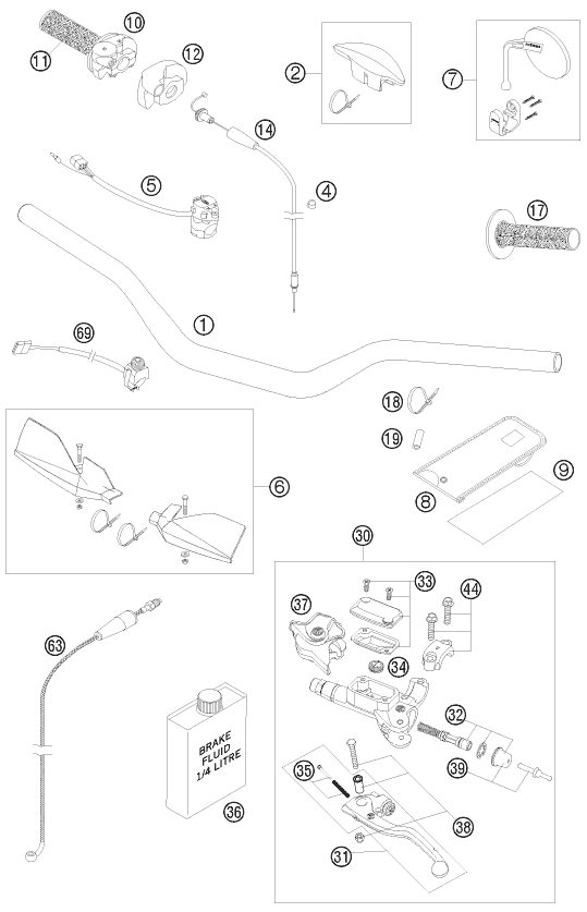 Náhled schématu HANDLEBAR, CONTROLS