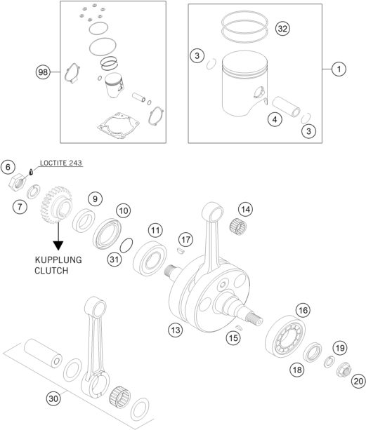 Náhled schématu CRANKSHAFT, PISTON