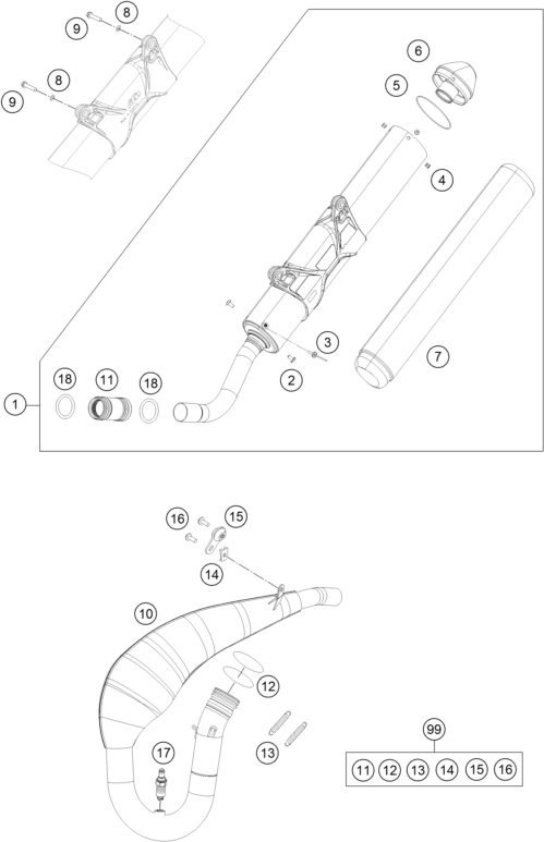 Náhled schématu EXHAUST SYSTEM