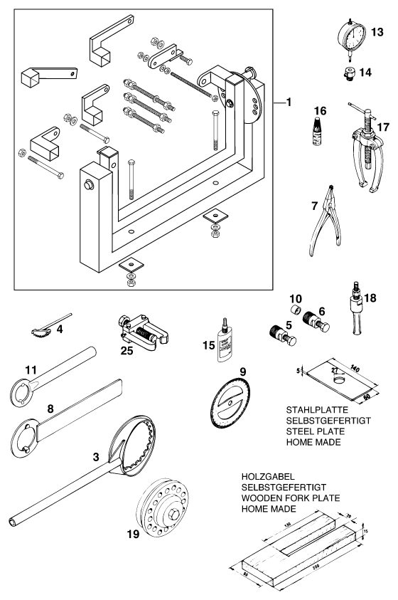 Náhled schématu Special tools (engine)