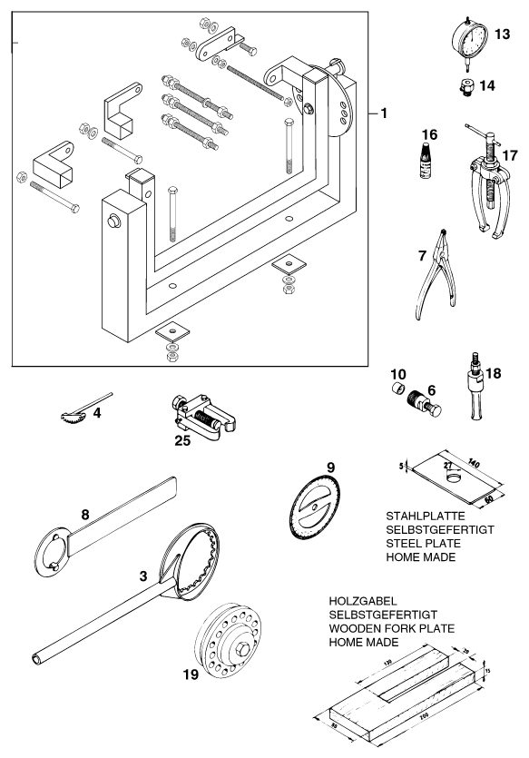 Náhled schématu Special tools (engine)