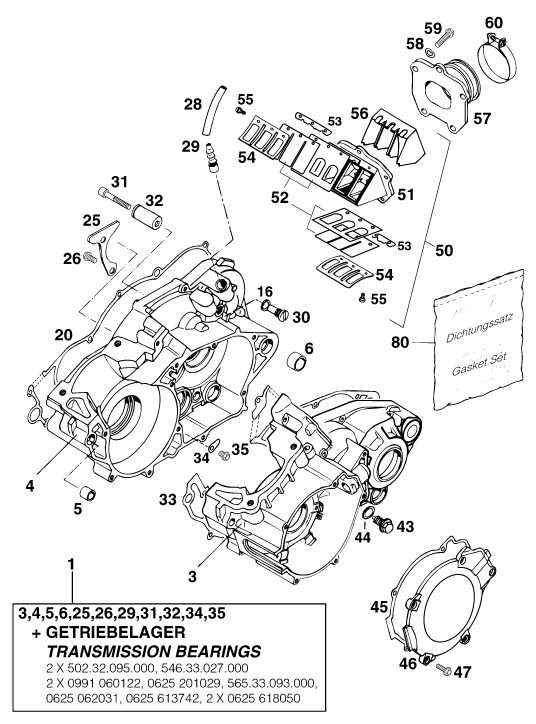 Náhled schématu ENGINE CASE