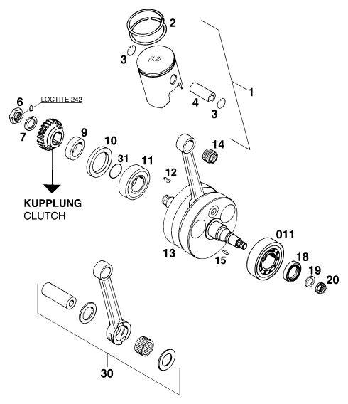 Náhled schématu CRANKSHAFT, PISTON