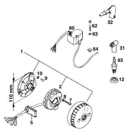 Náhled schématu IGNITION SYSTEM