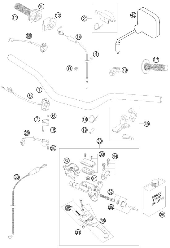 Náhled schématu HANDLEBAR, CONTROLS
