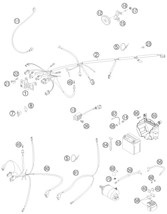 Náhled schématu WIRING HARNESS