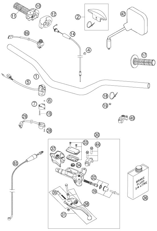 Náhled schématu HANDLEBAR, CONTROLS