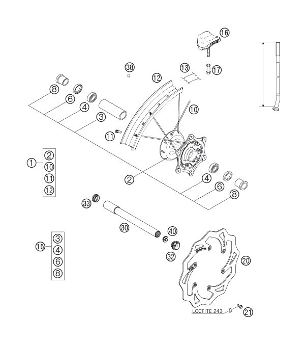 Náhled schématu FRONT WHEEL