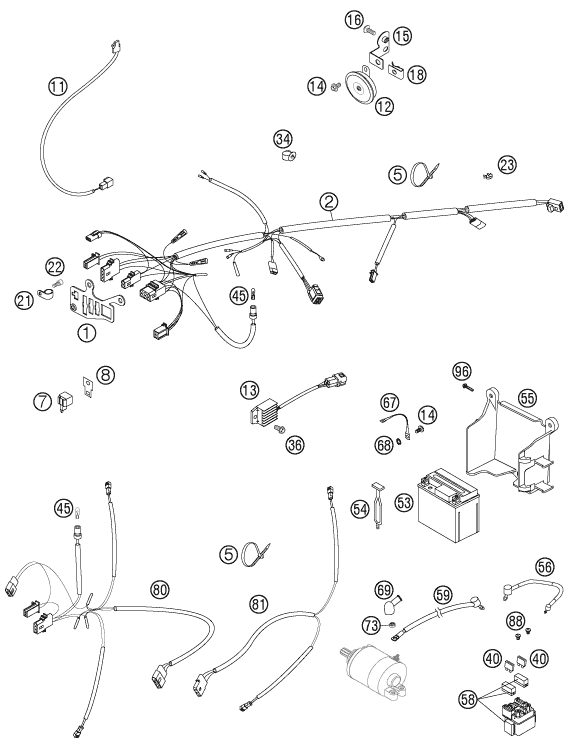 Náhled schématu WIRING HARNESS