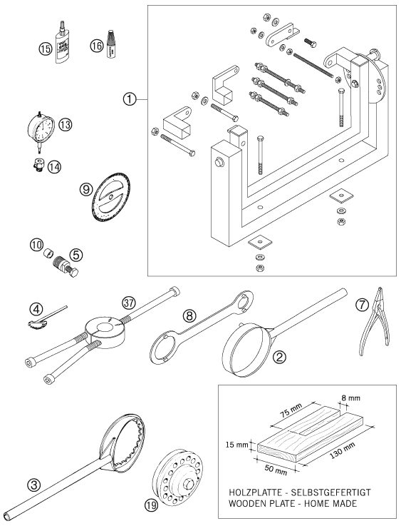 Náhled schématu Special tools (engine)