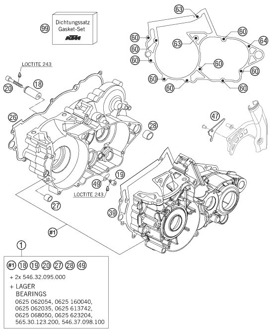 Náhled schématu ENGINE CASE