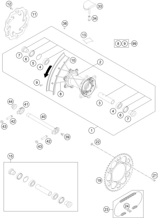 Náhled schématu REAR WHEEL