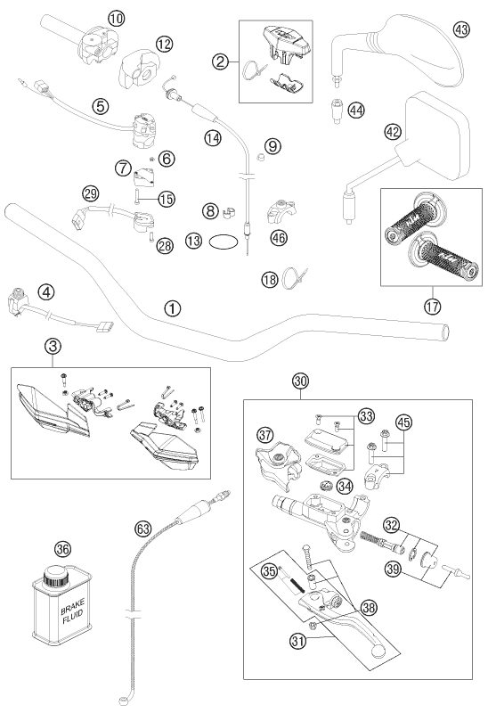 Náhled schématu HANDLEBAR, CONTROLS