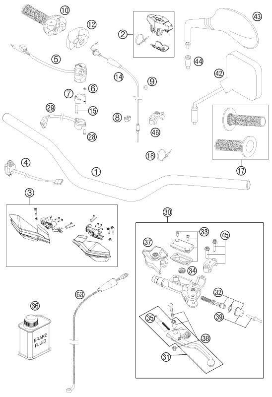 Náhled schématu HANDLEBAR, CONTROLS