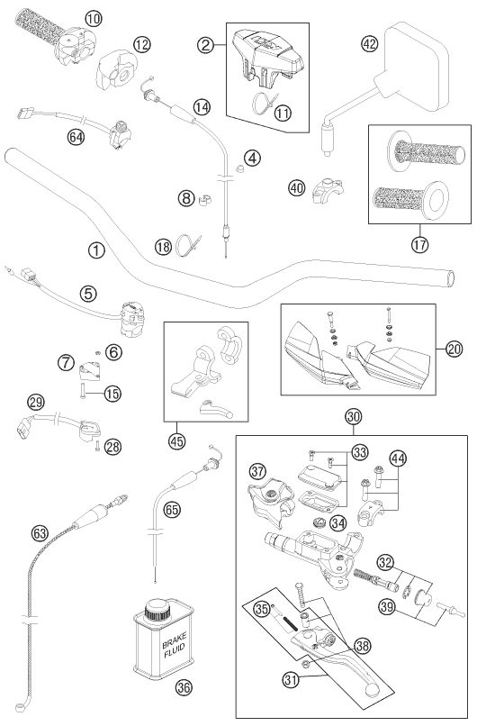 Náhled schématu HANDLEBAR, CONTROLS