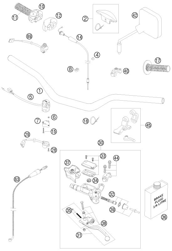 Náhled schématu HANDLEBAR, CONTROLS