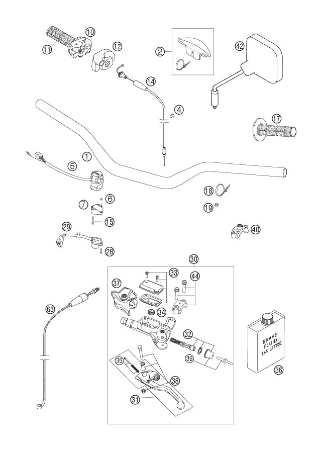 Náhled schématu HANDLEBAR, CONTROLS