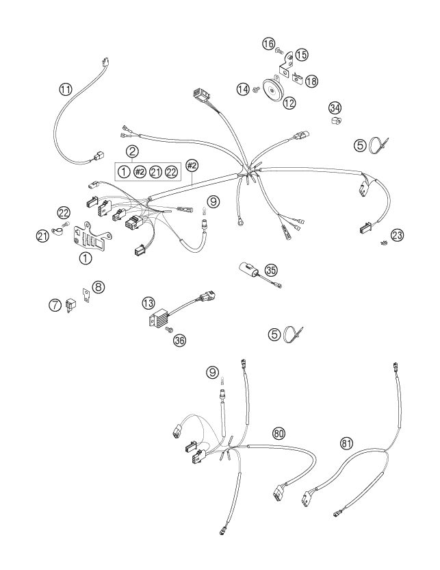 Náhled schématu WIRING HARNESS
