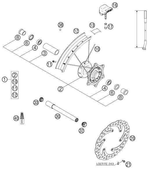 Náhled schématu FRONT WHEEL