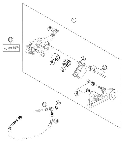 Náhled schématu REAR BRAKE CALIPER