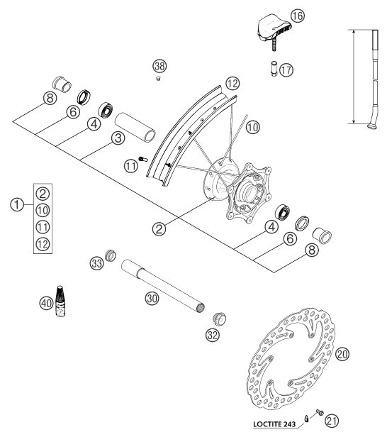 Náhled schématu FRONT WHEEL