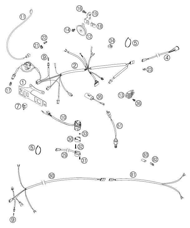 Náhled schématu WIRING HARNESS