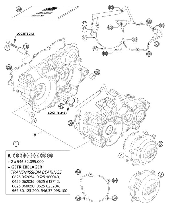 Náhled schématu ENGINE CASE