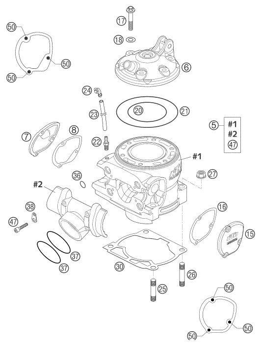 Náhled schématu CYLINDER, CYLINDER HEAD