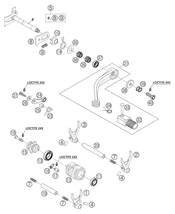 Náhled schématu SHIFTING MECHANISM