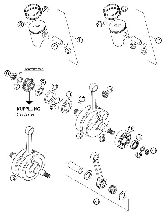 Náhled schématu CRANKSHAFT, PISTON