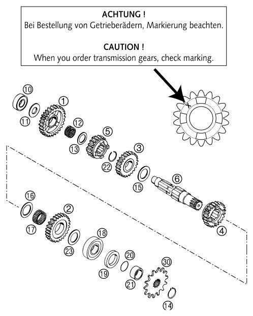 Náhled schématu TRANSMISSION II - COUNTERSHAFT