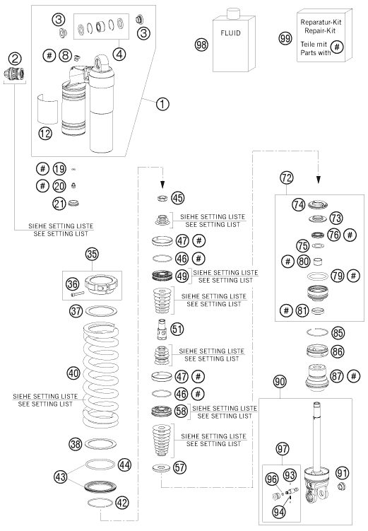 Náhled schématu SHOCK ABSORBER DISASSEMBLED