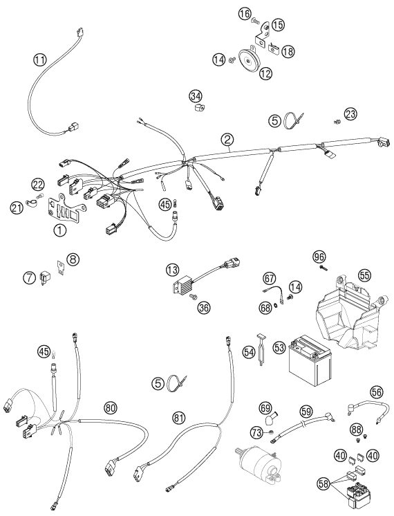 Náhled schématu WIRING HARNESS