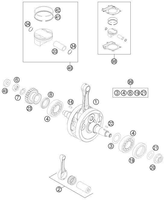 Náhled schématu CRANKSHAFT, PISTON