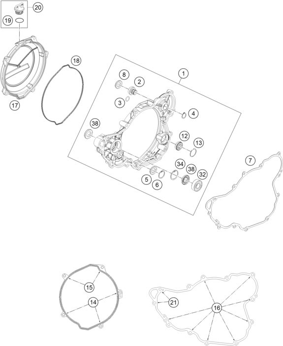 Náhled schématu CLUTCH COVER