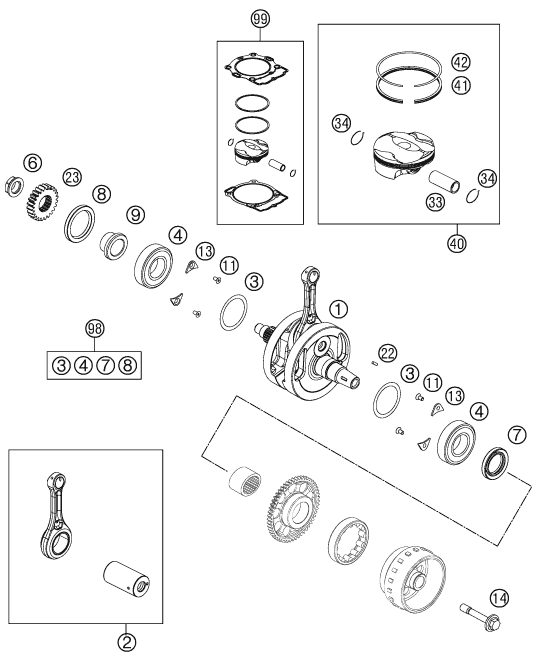 Náhled schématu CRANKSHAFT, PISTON