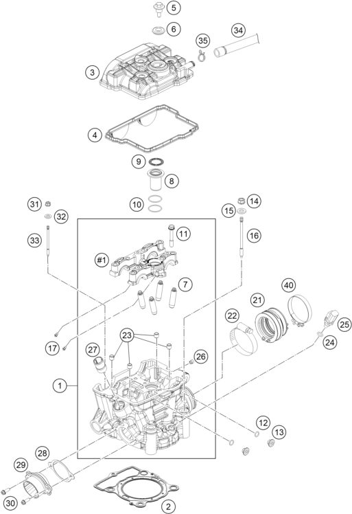 Náhled schématu CYLINDER HEAD