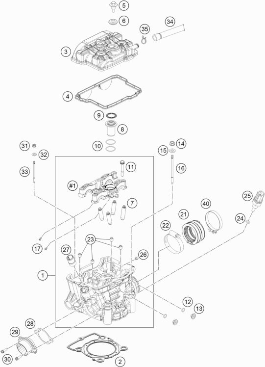 Náhled schématu CYLINDER HEAD