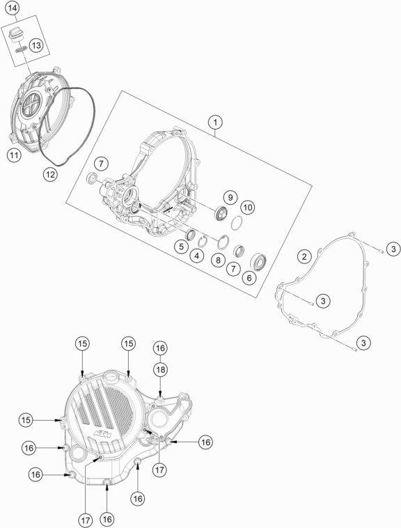 Náhled schématu CLUTCH COVER
