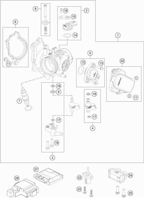 Náhled schématu THROTTLE BODY