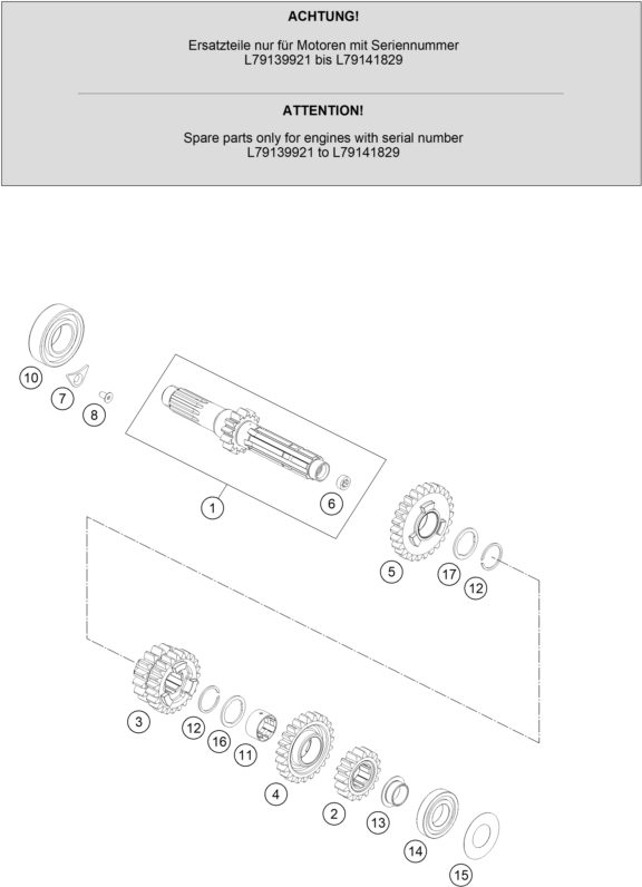 Náhled schématu TRANSMISSION I - MAIN SHAFT