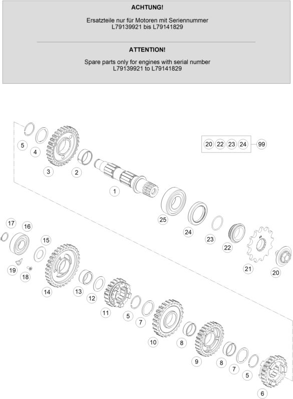 Náhled schématu TRANSMISSION II - COUNTERSHAFT