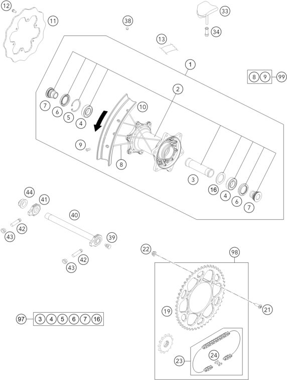 Náhled schématu REAR WHEEL