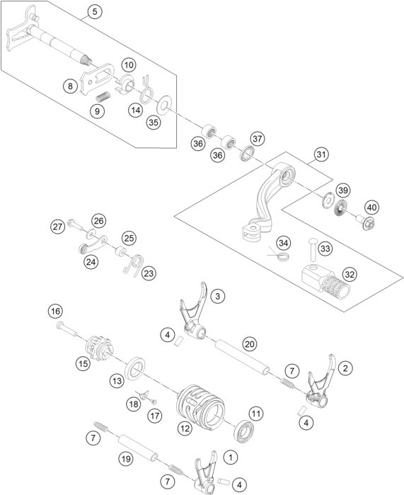 Náhled schématu SHIFTING MECHANISM